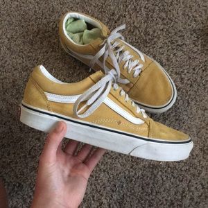 Vans mustard yellow low top